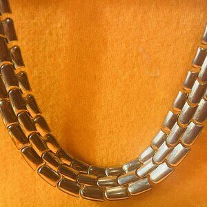 Vintage Gold-Tone Layered Necklace, 45 cm — Elegant 1980s Style